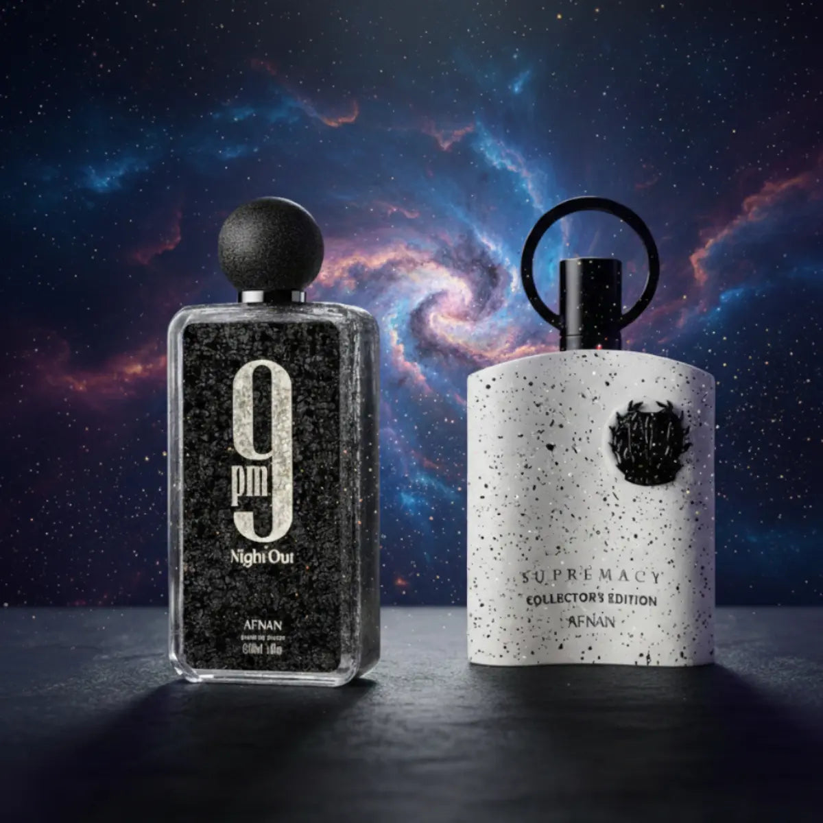 (Combo) Afnan 9 PM Night Out Unisex Extrait De Parfum 100Ml (3.4 Oz) & Afnan Supremacy Collector'S Edition Eau De Parfum Spray for Men 3.4 Oz - Bold, Fruity, Intense, Citrus Woody Musk Amber Vanilla Fragrances | Long-Lasting Nighttime 9PM, Blackcurrant Me