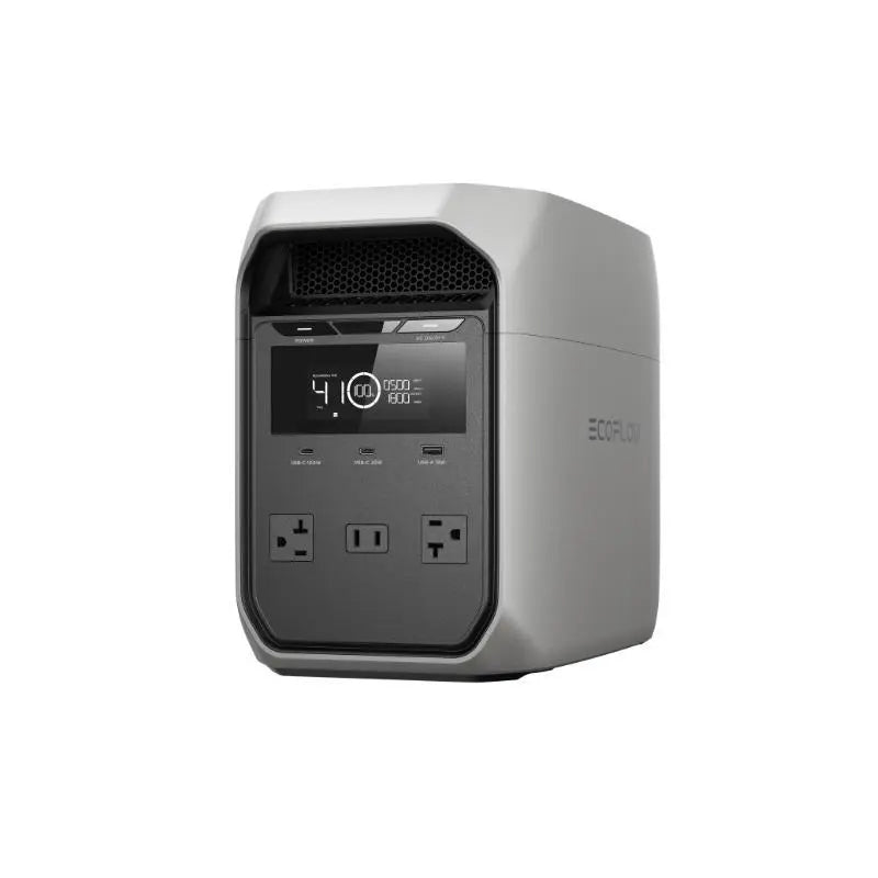 ECOFLOW DELTA 3 Classic Portable Power Station with 160 or 220W Solar Panel, Solar Charging, Lifepo4 Battery, 1800W AC/100W USB-C Output