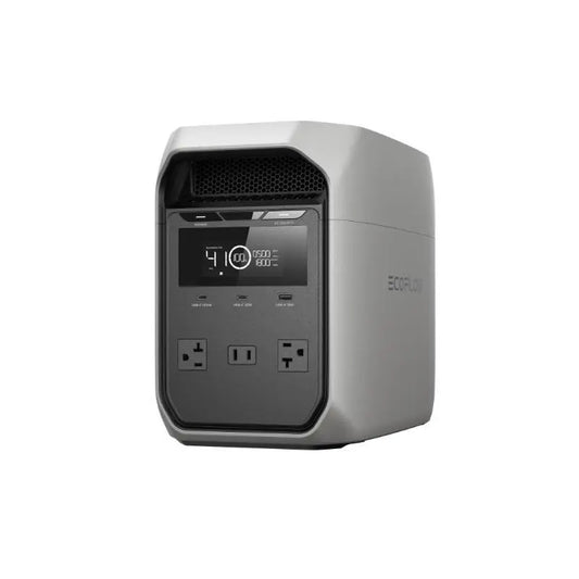 ECOFLOW DELTA 3 Classic Portable Power Station with 160 or 220W Solar Panel, Solar Charging, Lifepo4 Battery, 1800W AC/100W USB-C Output