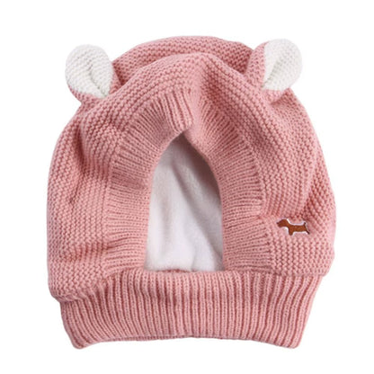 Quiet Dog Ear Muffs Noise Protection Pet Ears Covers Knitted Hat Anxiety Relief Winter Warm Earmuffs for Medium Large Dogs New