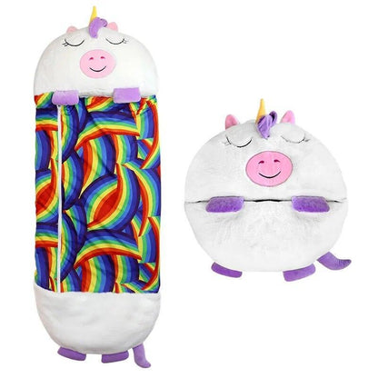 Kinder Slaapzak Met Knuffel - Knuffelkussen 2-In-1 - 3 Tot 8 Jaar