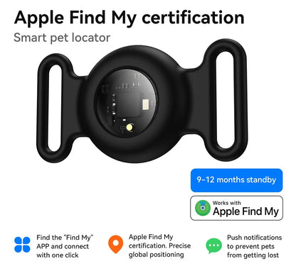 GPS Pet Tracker No Monthly Fee – Works with Apple Find My | Dogs & Cats