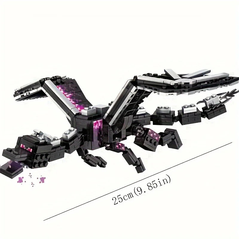 246Pcs Black Pixel Dragon Movie Model Building Blocks, Halloween Gifts, Christmas Gifts, Birthday Gifts
