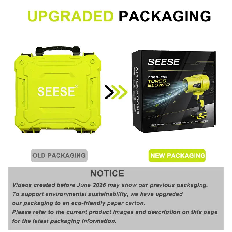 SEESE Turbo Jet Blower,Leaf Blower, Violent Turbo Fan, Pure Copper Motor,Car Drying after Wash, Handheld Snow Blower,Cordless Turbo Power Air Duster,Home Improve,Garden Mainte Holiday Gifts
