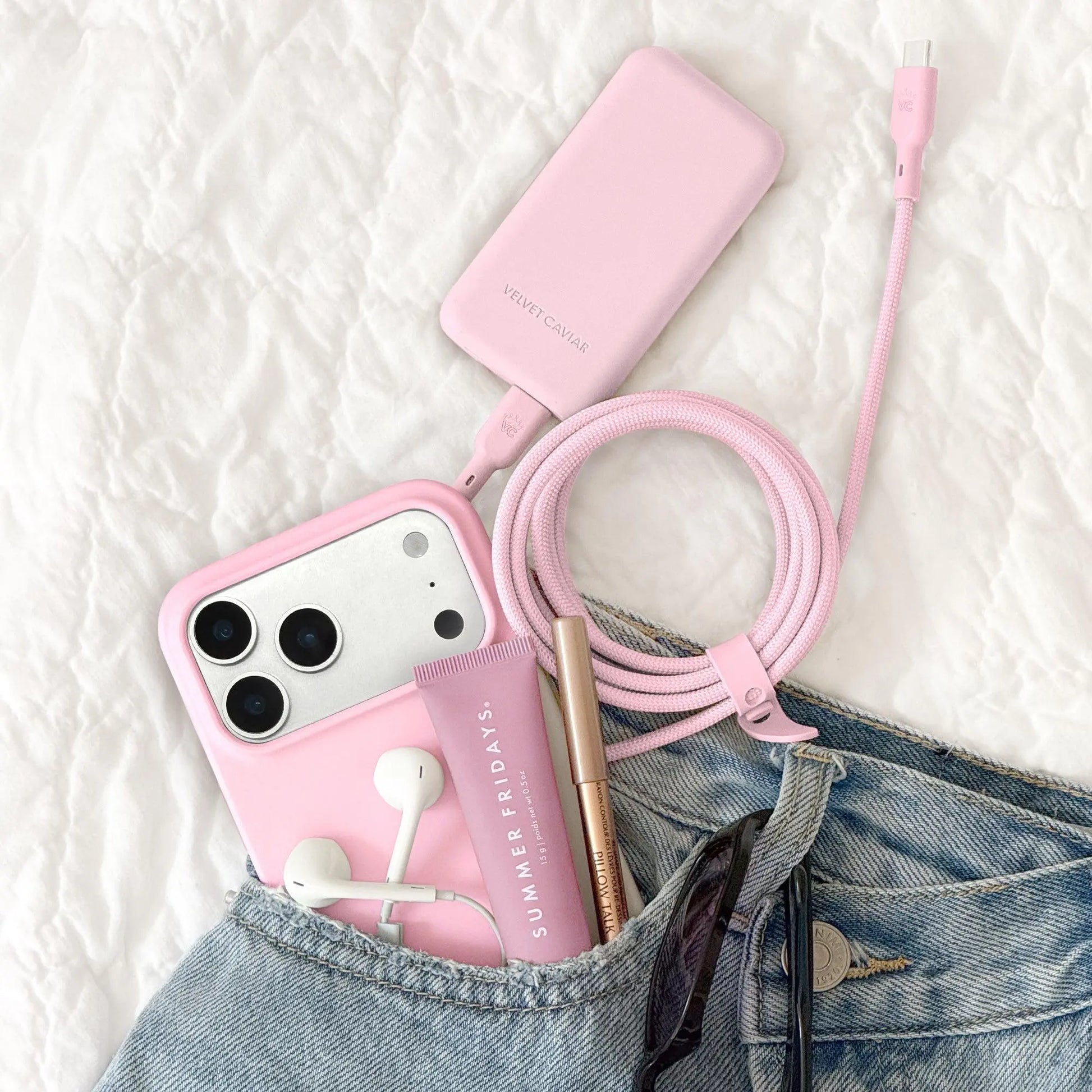 Strawberry Milk Fast Charging Set, Dual Port Wall Adapter + 6Ft USB-C Cable
