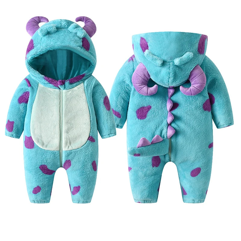 Cute Animal Costume for Toddler Baby Girl Boy Halloween Costume Long Sleeve Fuzzy Warm Fall Winter Clothes Halloween Gifts