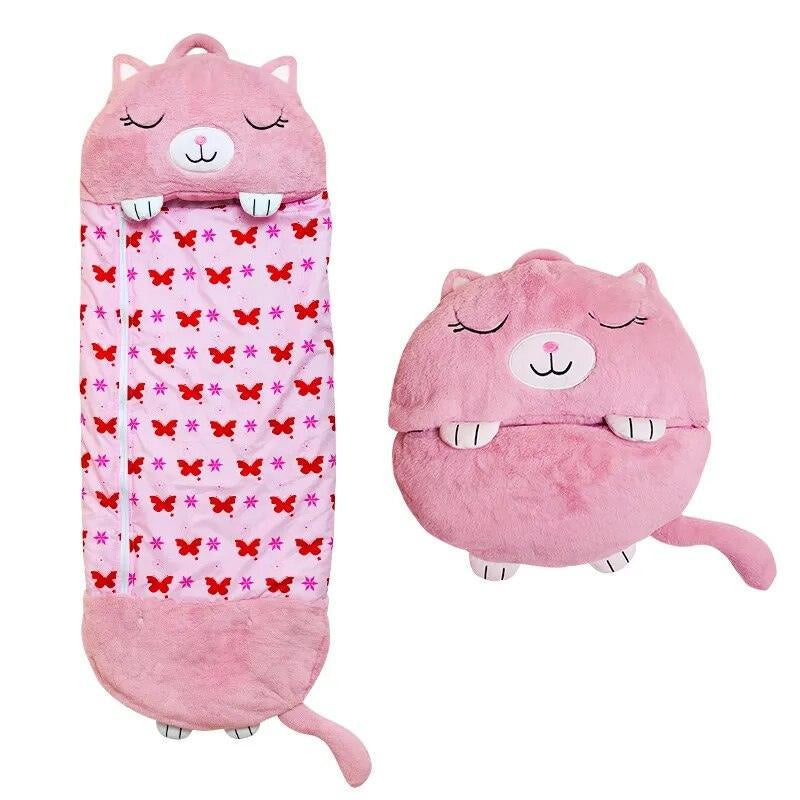 Kinder Slaapzak Met Knuffel - Knuffelkussen 2-In-1 - 3 Tot 8 Jaar