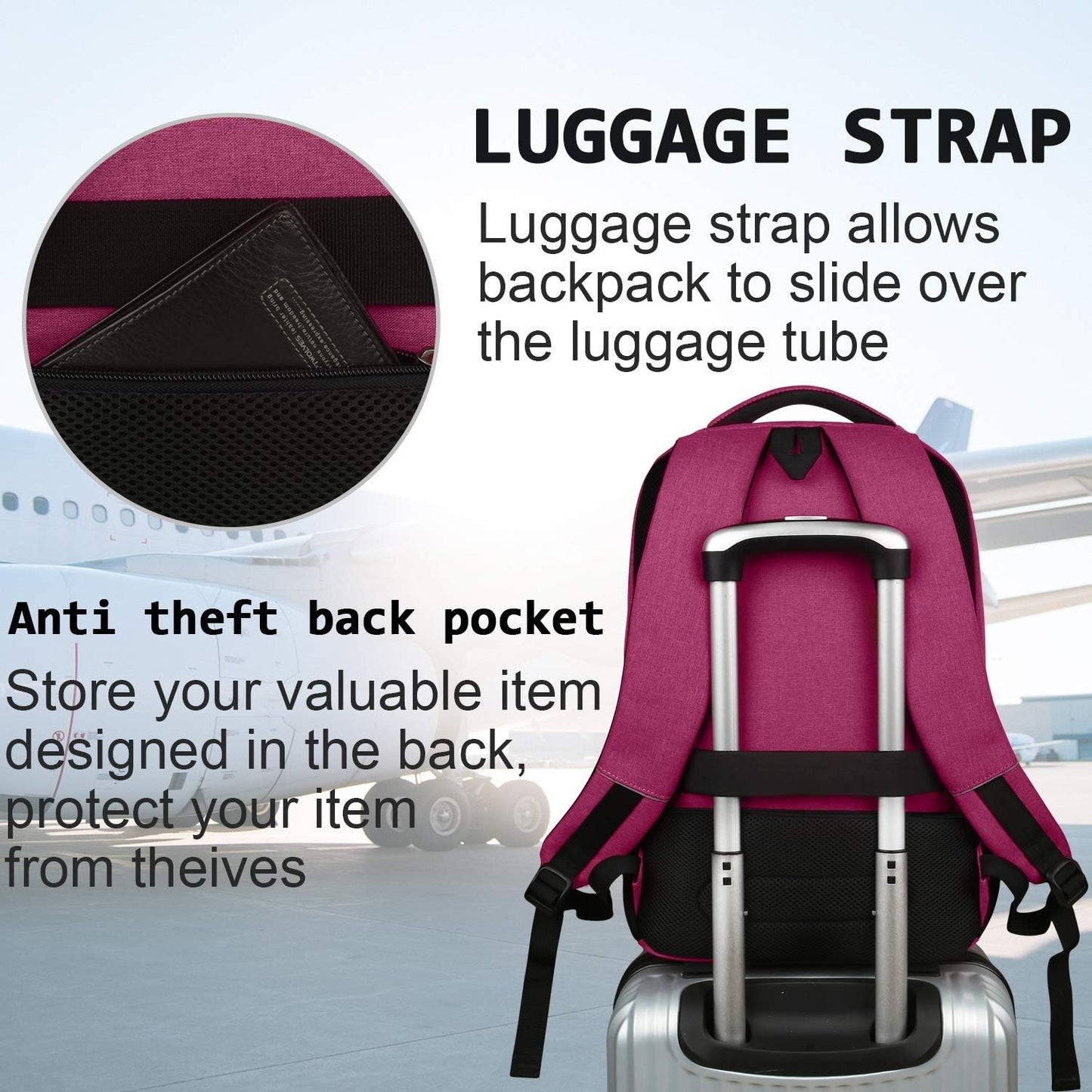 Laptop Backpack for Men, Anti-Theft Business Travel Backpack
