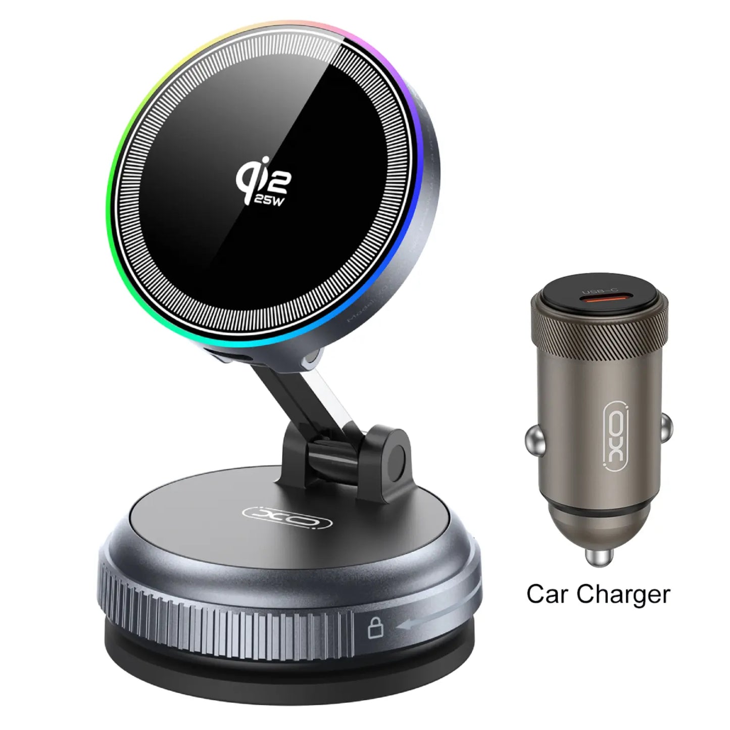 Qi2.2 25W Magsafe Car Mount Charger, Magsafe Car Charger, Suction Wireless Charger,Air Vent/Dashboard Magnetic Wireless Phone Holder Mount for Iphone 17/16/15/14/13/12, Galaxy S25, Pixel 10, Fast Charging