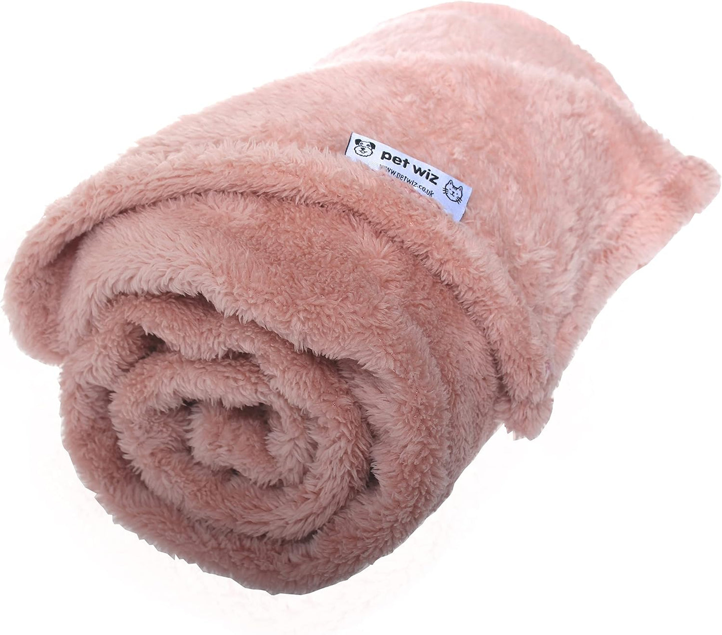 Soft Fluffy Fleece Blanket for Cats & Dogs | Warm Pet Throw | Machine Washable | Bed Blanket and Travel | Protects Furniture | Pink, Small 60 X 80Cm