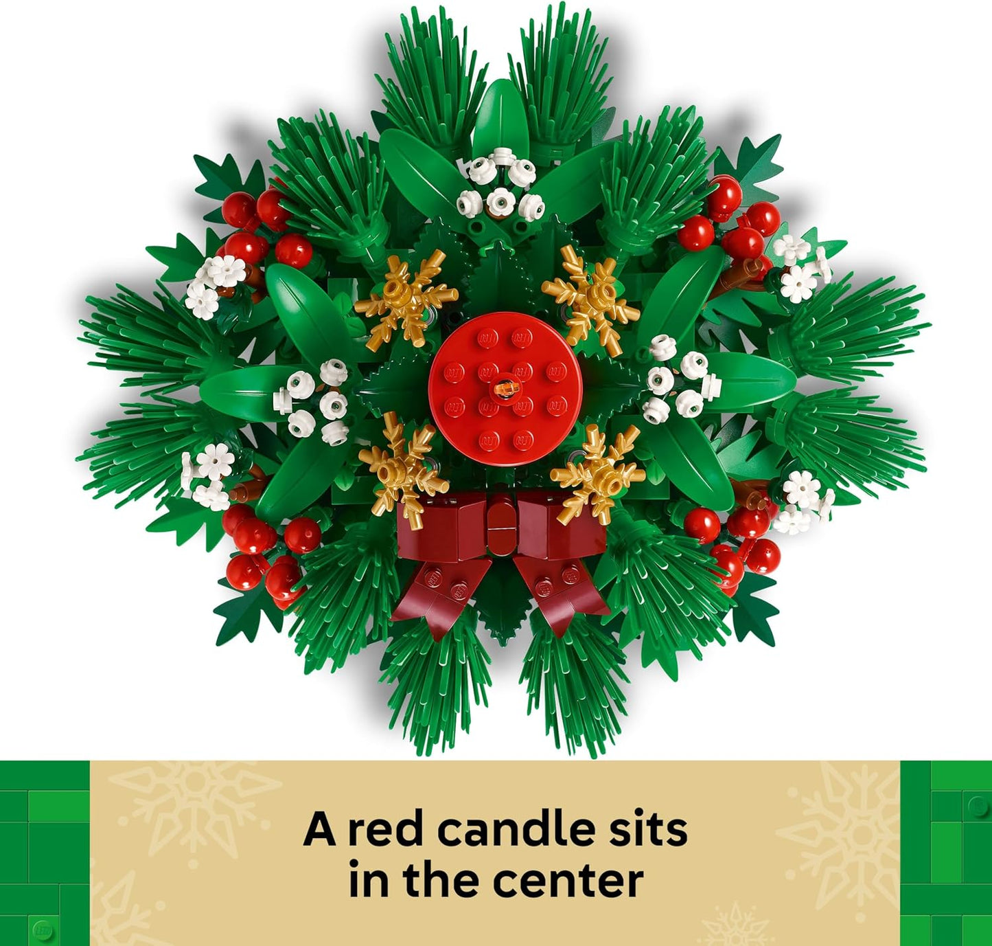 LEGO Christmas Table Decoration - Building Toy Incl. a Candle, Red Berries, Golden Stars and Foliage for Festive Decor - Fun Family Activity - Gift for 12+ Year Old Girls, Boys & Teens - 40743 | Includes Candle, Red Berries, Golden Stars and Foliage, for 15+ Year Old Girls, Boys & Teens