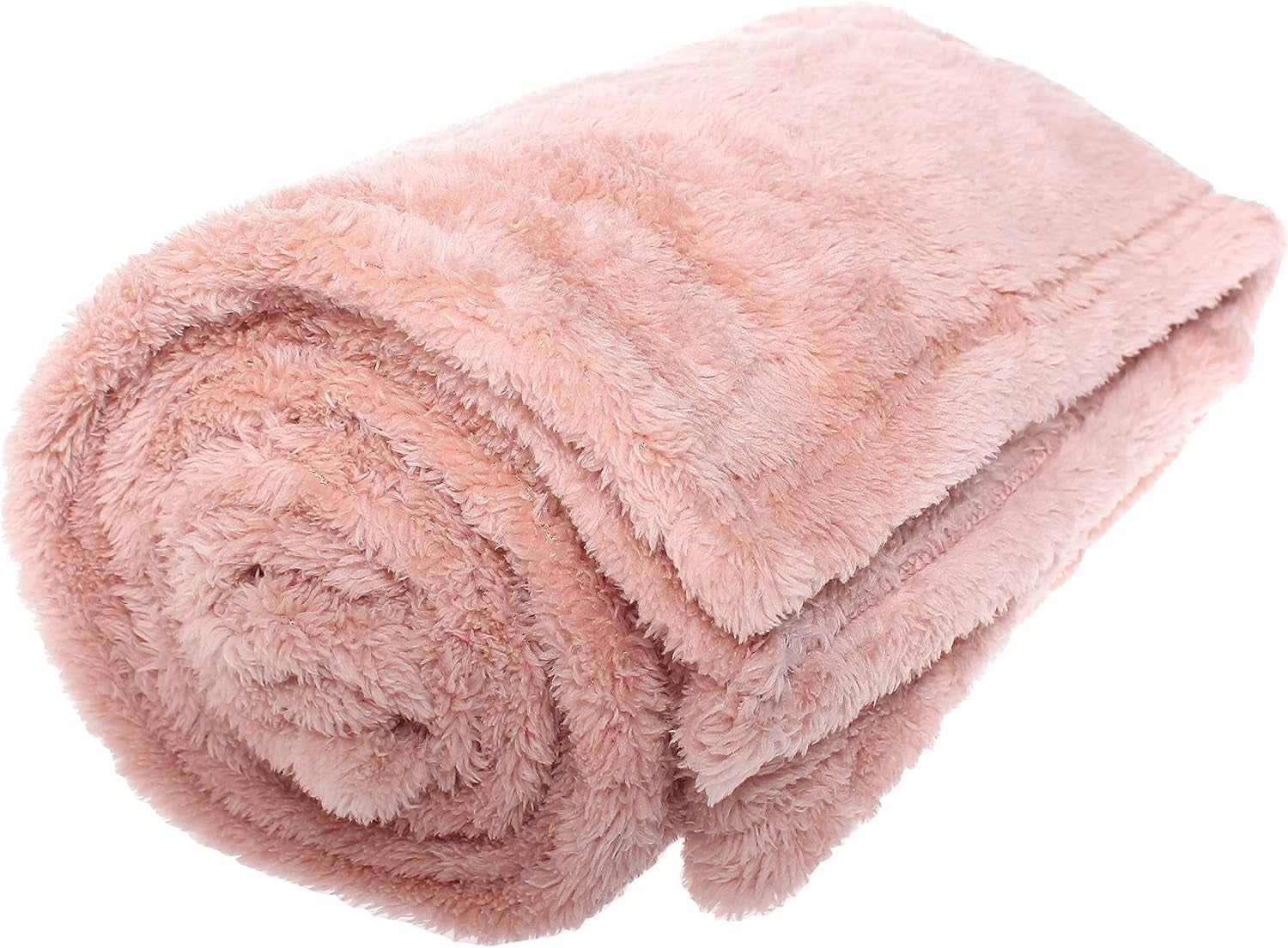 Soft Fluffy Fleece Blanket for Cats & Dogs | Warm Pet Throw | Machine Washable | Bed Blanket and Travel | Protects Furniture | Pink, Small 60 X 80Cm