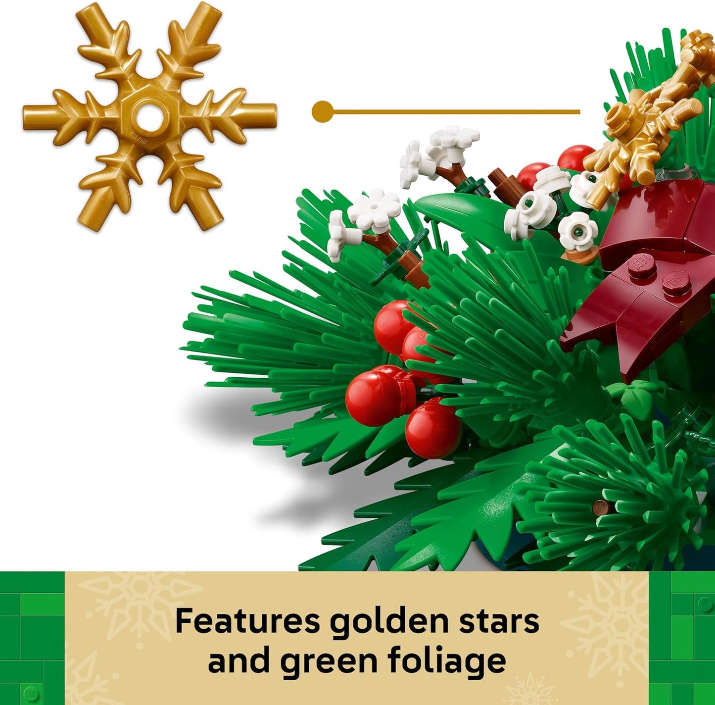 LEGO Christmas Table Decoration - Building Toy Incl. a Candle, Red Berries, Golden Stars and Foliage for Festive Decor - Fun Family Activity - Gift for 12+ Year Old Girls, Boys & Teens - 40743 | Includes Candle, Red Berries, Golden Stars and Foliage, for 15+ Year Old Girls, Boys & Teens