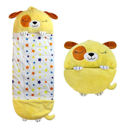 Kinder Slaapzak Met Knuffel - Knuffelkussen 2-In-1 - 3 Tot 8 Jaar