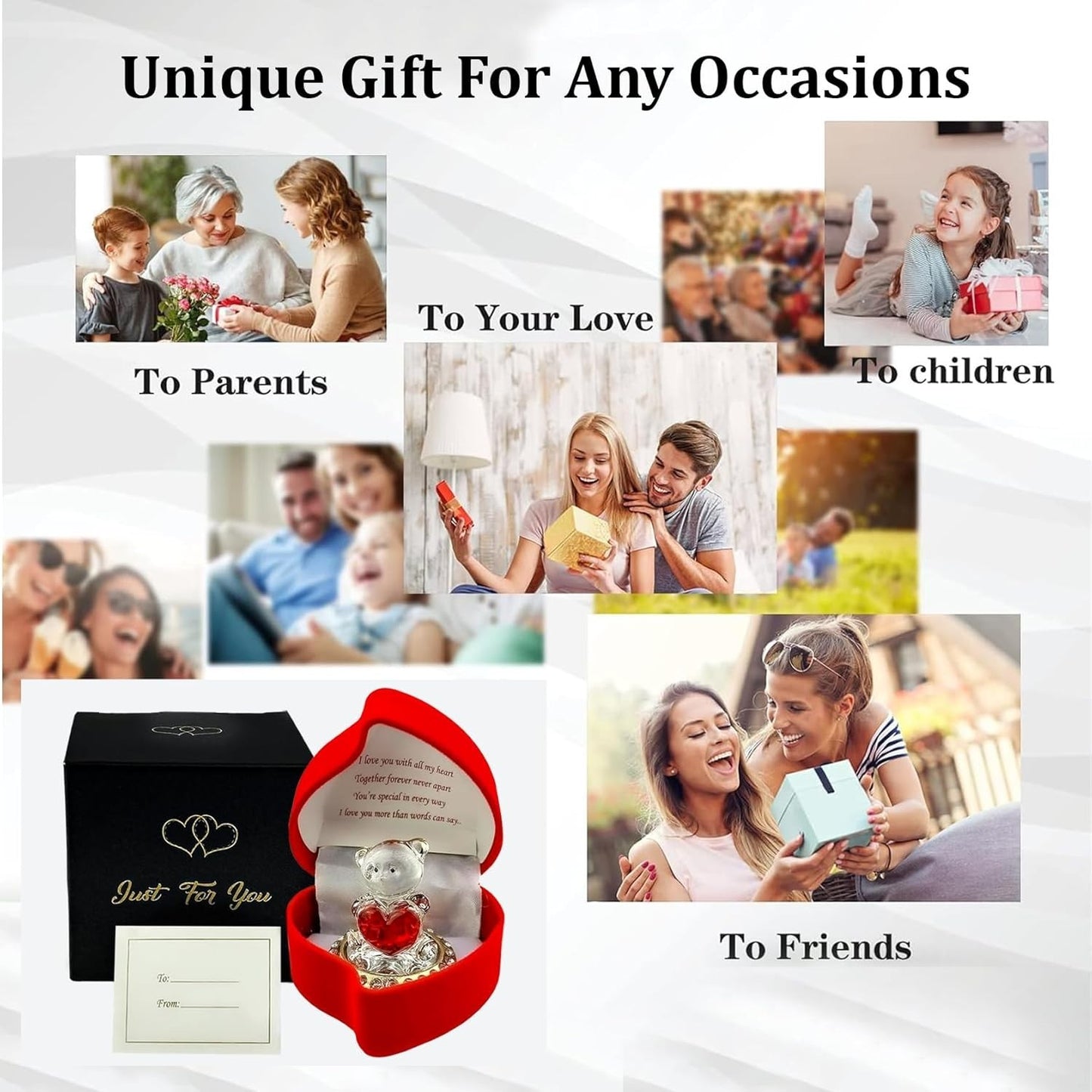 Christmas Gift Red Heart for Him Her Husband Wife GF BF Xmas Valentines Day