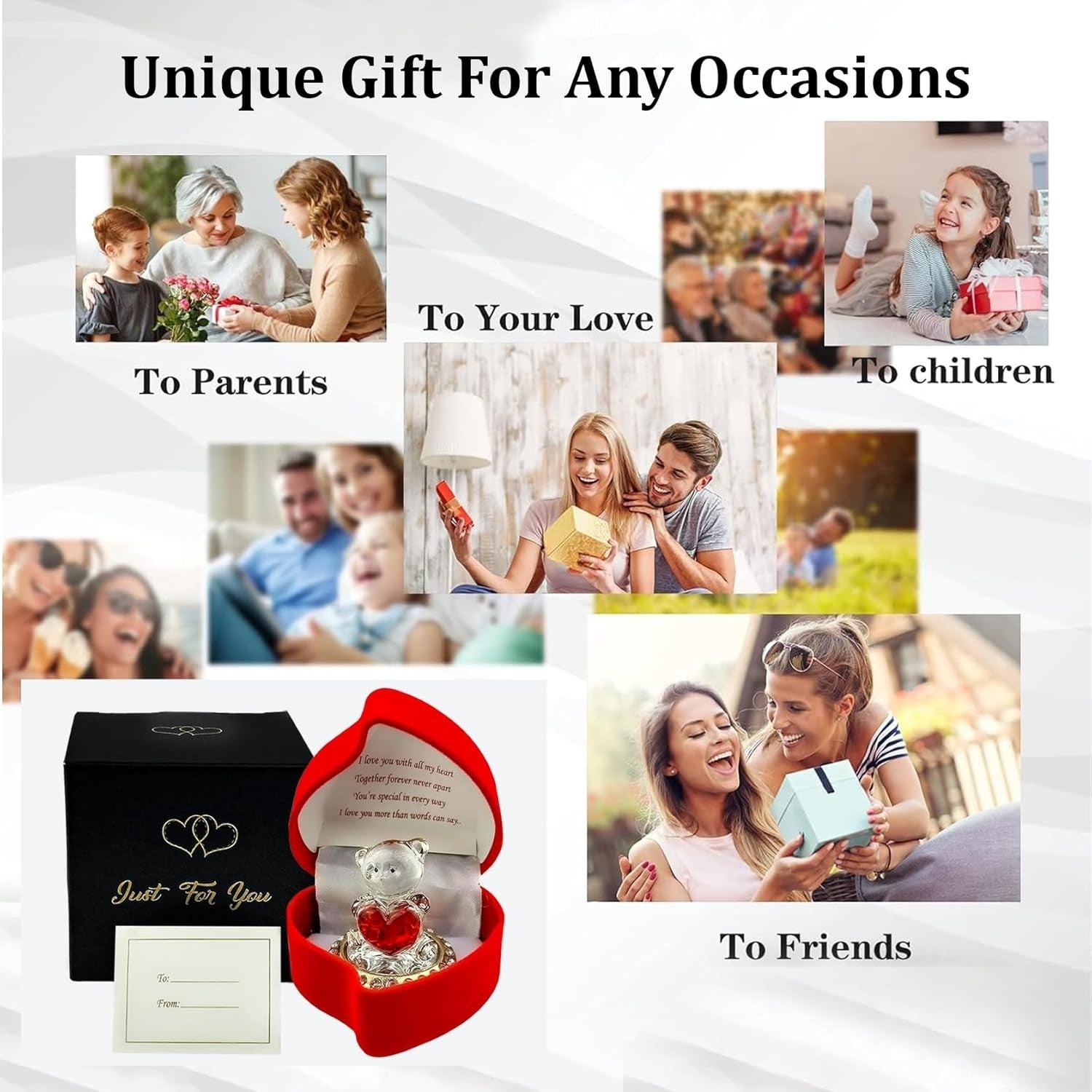 Christmas Gift Red Heart for Him Her Husband Wife GF BF Xmas Valentines Day