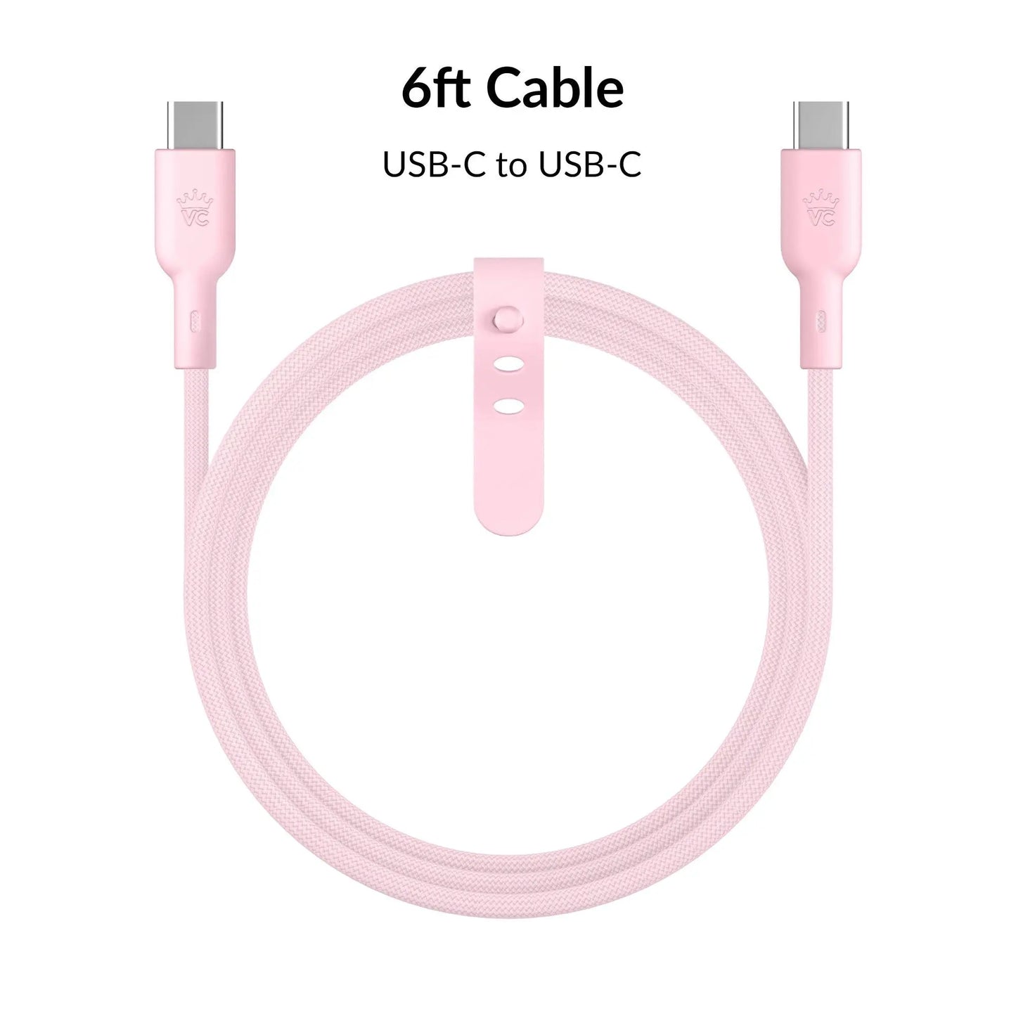 Strawberry Milk Fast Charging Set, Dual Port Wall Adapter + 6Ft USB-C Cable