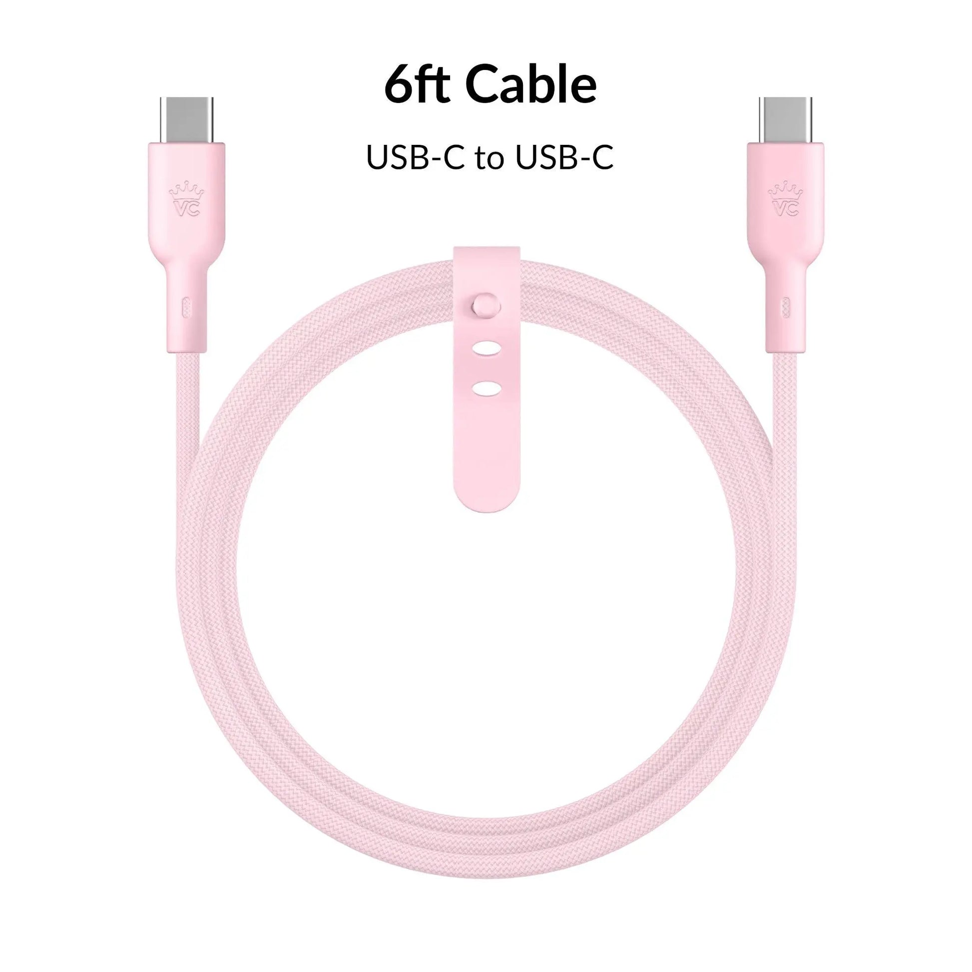 Strawberry Milk Fast Charging Set, Dual Port Wall Adapter + 6Ft USB-C Cable