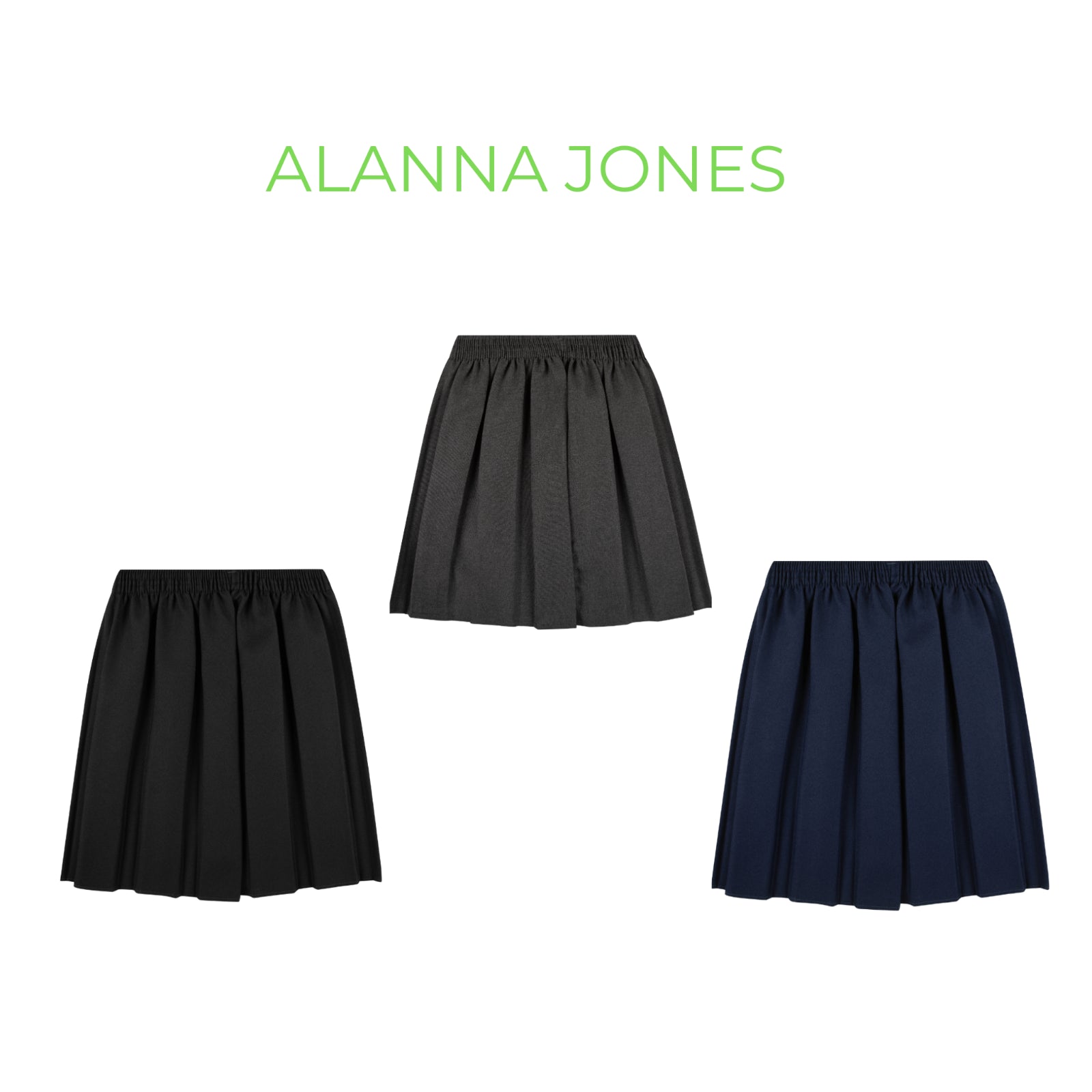 School Uniform Skirt Girls Back to School UK Box Pleated round Elasticated Waist