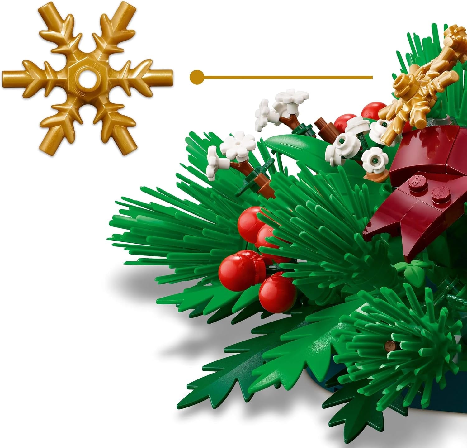 LEGO Christmas Table Decoration - Building Toy Incl. a Candle, Red Berries, Golden Stars and Foliage for Festive Decor - Fun Family Activity - Gift for 12+ Year Old Girls, Boys & Teens - 40743 | Includes Candle, Red Berries, Golden Stars and Foliage, for 15+ Year Old Girls, Boys & Teens