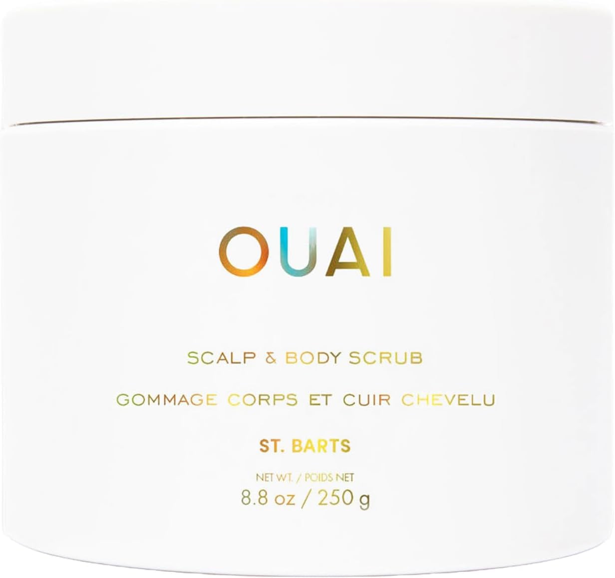 Scalp & Body Scrub, St. Barts - Foaming Coconut Oil Sugar Scrub & Gentle Scalp Exfoliator Cleanses, Removes Buildup & Moisturizes Skin - Paraben, Phthalate and Sulfate Free Body Care - 250G