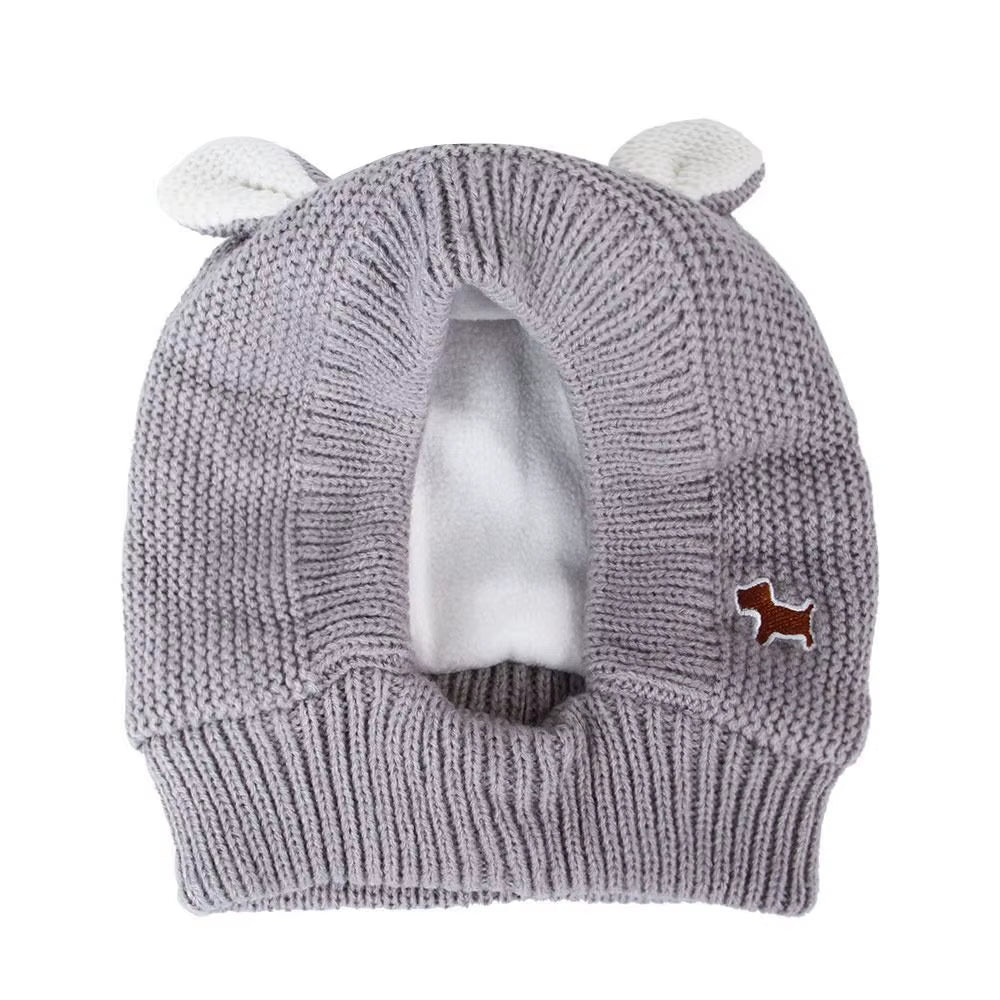Quiet Dog Ear Muffs Noise Protection Pet Ears Covers Knitted Hat Anxiety Relief Winter Warm Earmuffs for Medium Large Dogs New