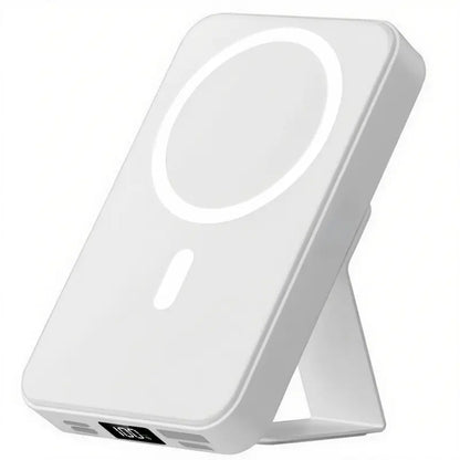 10000Mah Magnetic Wireless Power Bank with Foldable Stand, LED Battery Display, Multi-Device Charging Support, Portable Charger for Iphone 17/16/15/14/13/12 Series Tiktokshopbacktoschool