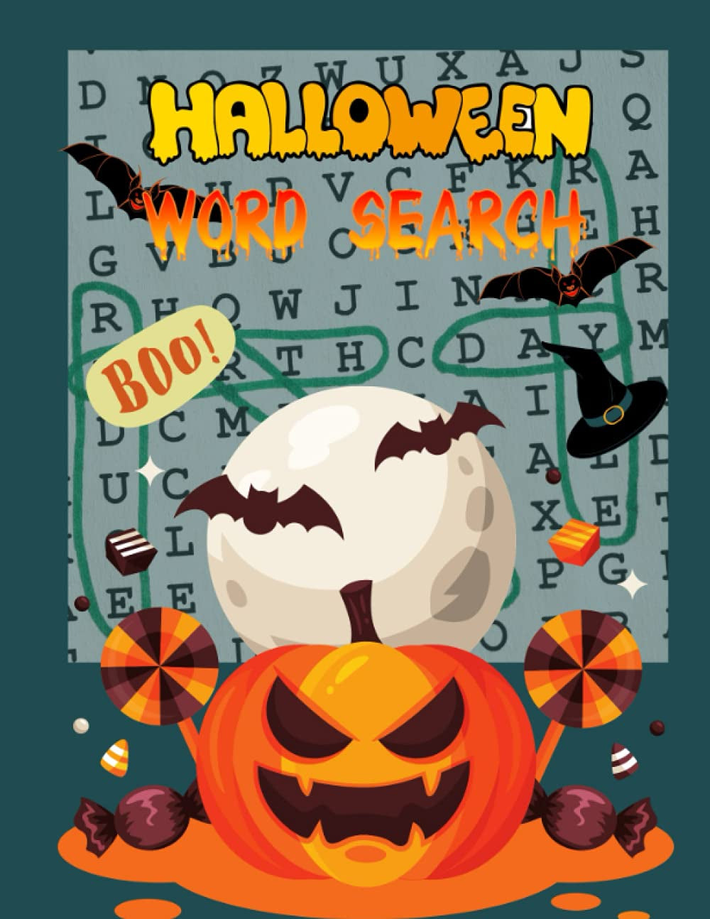 Halloween Word Search: Puzzle Book for Adults Large Print with Solutions Perfect Halloween Gifts for All !