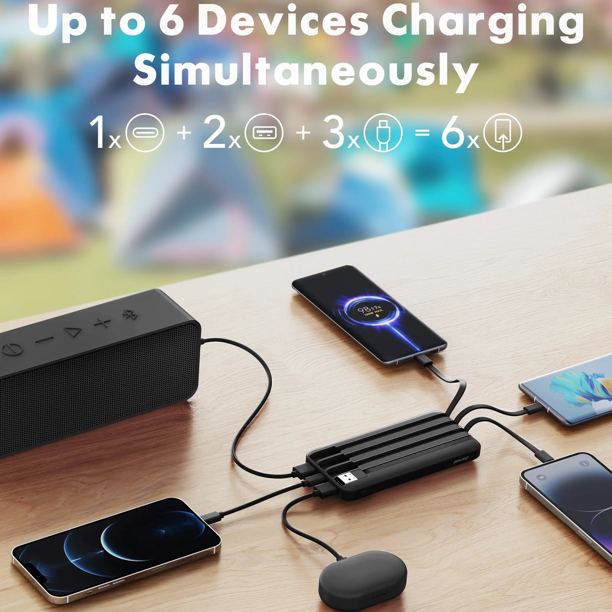 Charmast 20,000Mah Ultra-Slim Power Bank & Portable Charger – 20W Fast Charging with Built-In Cables for Smartphones, Tablets & USB-C Devices – Travel-Friendly Rechargeable Battery Pack, Black Compact Digital Gadget，Travel Essentials #Tiktokshopsummersale