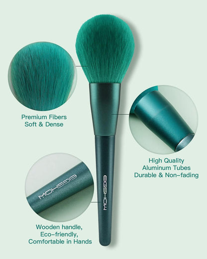 Makeup Brushes Sets,  Professional Makeup Brush Set Synthetic Cosmetics Foundation Powder Concealers Blending Eye Shadows Face Kabuki Makeup Brushes (8Pcs Green)