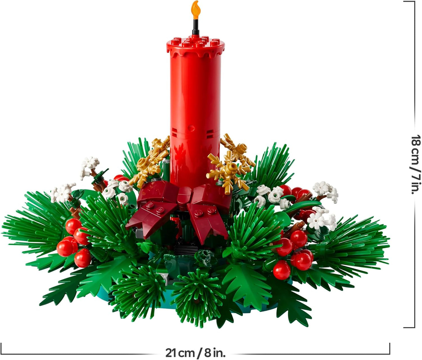 LEGO Christmas Table Decoration - Building Toy Incl. a Candle, Red Berries, Golden Stars and Foliage for Festive Decor - Fun Family Activity - Gift for 12+ Year Old Girls, Boys & Teens - 40743 | Includes Candle, Red Berries, Golden Stars and Foliage, for 15+ Year Old Girls, Boys & Teens