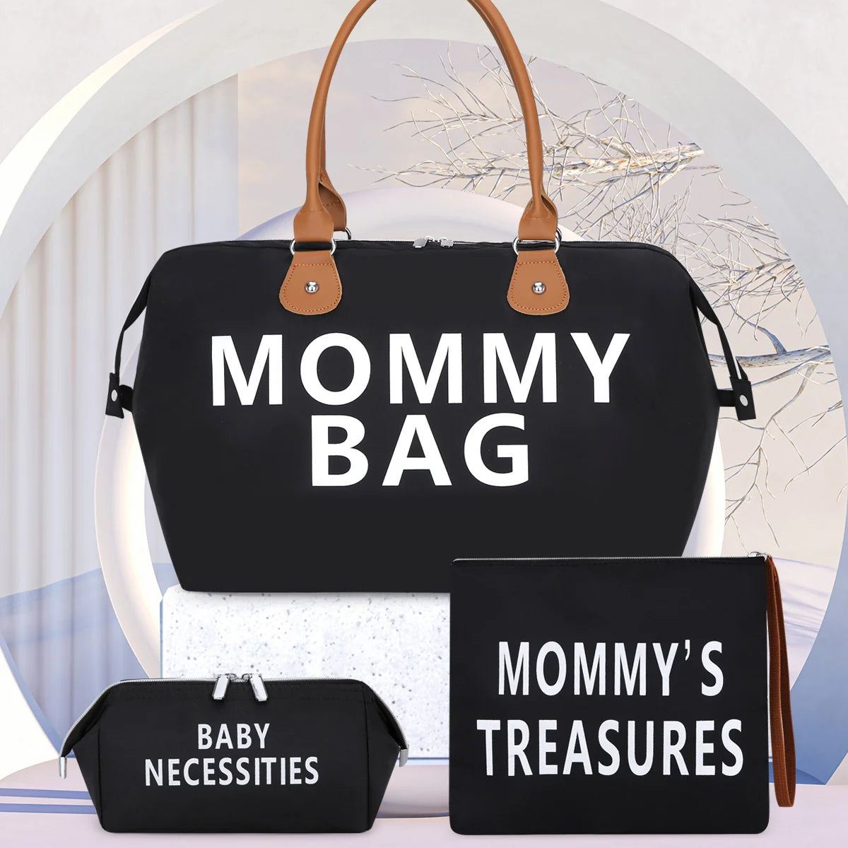 Travel Bag Mommy Bag Three-Piece Shoulder Bag Tote Bag Dry and Wet Separation