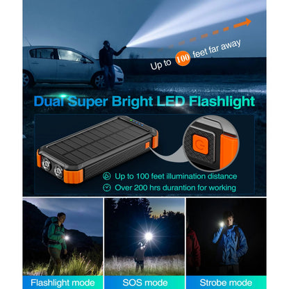 45800Mah Solar Power Bank, Built in 3 Cables Portable Phone Charger with USB C, 5V3.1A QC 3.0 Fast Charging, Compatible with Iphone, Samsung, Google, Apple, and More Smartphone Tiktokshopbacktoschool